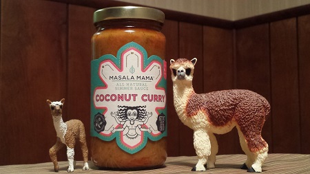 Alpaca Cooking with Mama Masala Coconut Curry Sauce