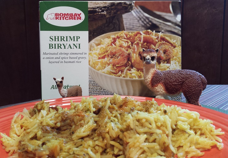Alpacas enjoying Bombay Kitchen Shrimp Biryani