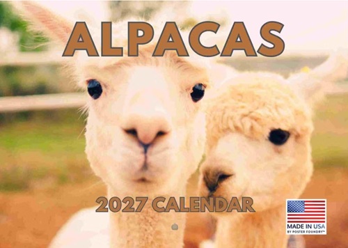 Cute Alpacas Calendar 2027