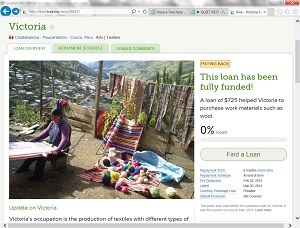 Alpaca Fans help Victoria from Peru with a Kiva Loan