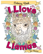 I Love Llamas Coloring Book by Jen Racine