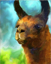 Llama Portrait Painting by Jai Johnson