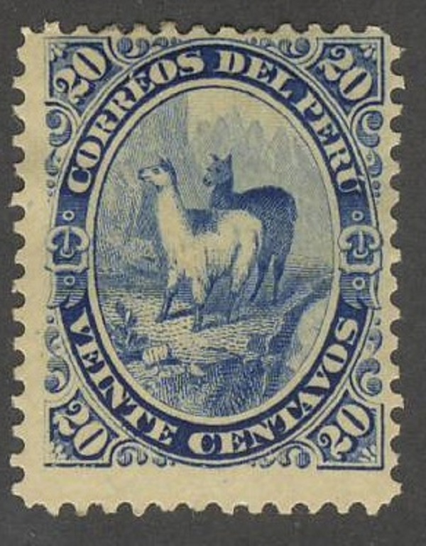 Peru Llamas Postage Stamp 1895